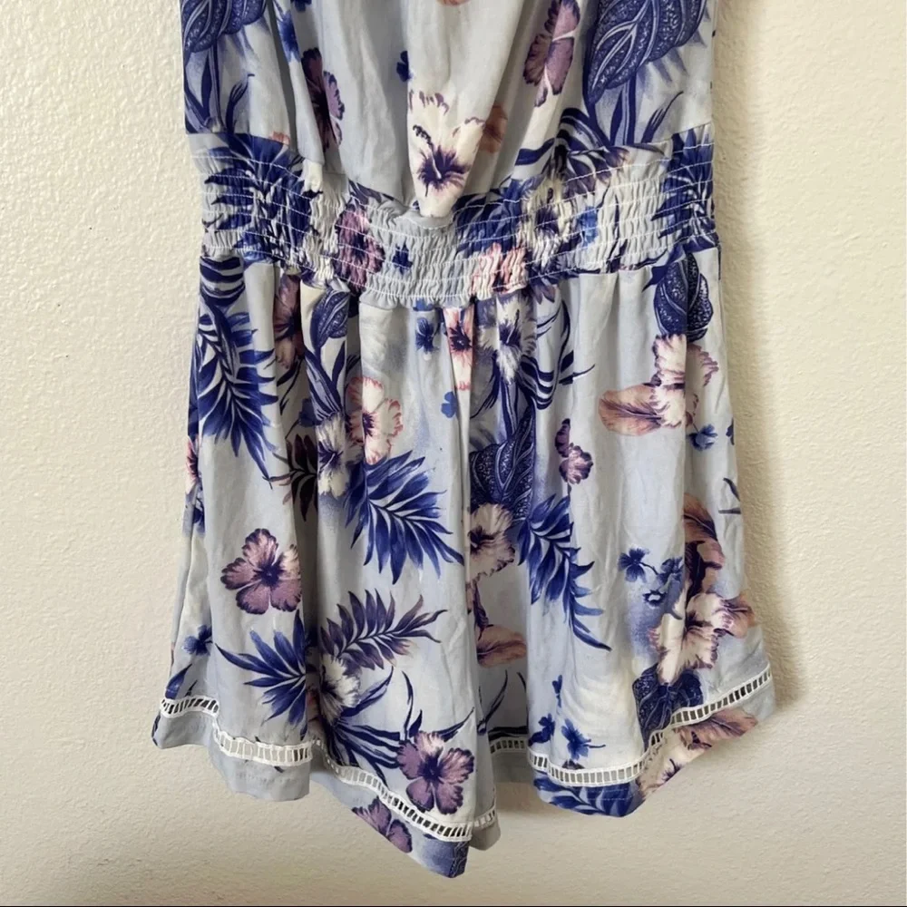 Blue & Pink Floral Romper - Picture 8 of 10